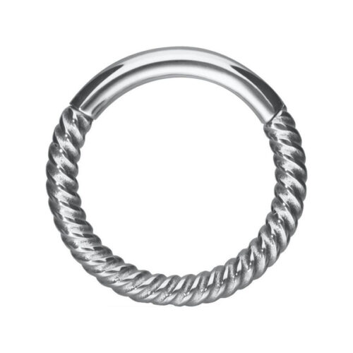 Hinged Ring Twisted Chain Acciaio