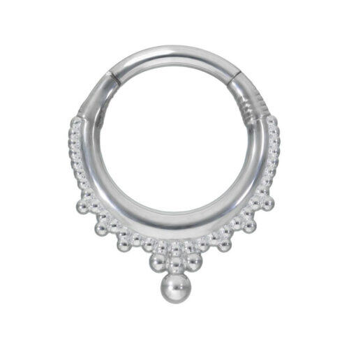 Hinged Ring Crown Clicker Acciaio