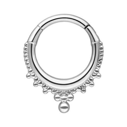 Hinged Ring Crown Clicker Acciaio - Argento