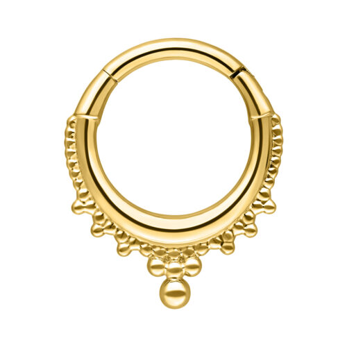 Hinged Ring Crown Clicker Acciaio - Oro