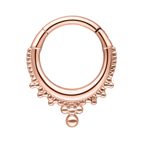 Hinged Ring Crown Clicker Acciaio - Oro rosa