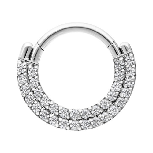 Septum Clicker Cristalli Anello Acciaio