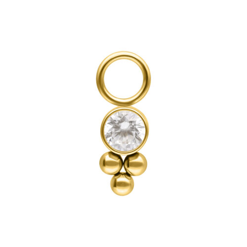 Piercing Charm Crystal Cluster - Oro