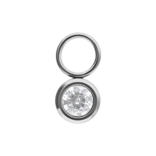 Piercing Charm Round Crystal