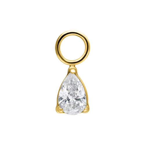 Piercing Charm Navette Crystal - Oro