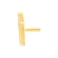 Cristallo dorato Push Fit con cristalli chiari su sfondo bianco