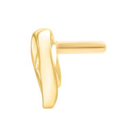 Cristallo Lovely Eye dorato Push Fit Attacco Push Fit dorato a forma di occhio con cristallo chiaro su sfondo bianco