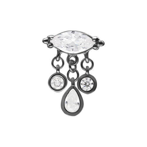 Terminale push-fit Bella argento - Nero