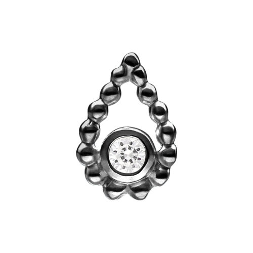 terminale push-fit bead drop argento - Nero