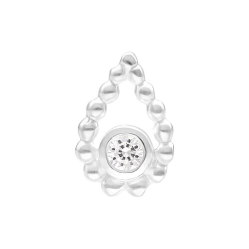 terminale push-fit bead drop argento