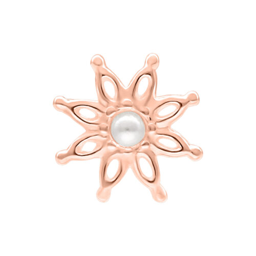 Terminale push-fit bloom argento - Oro rosa