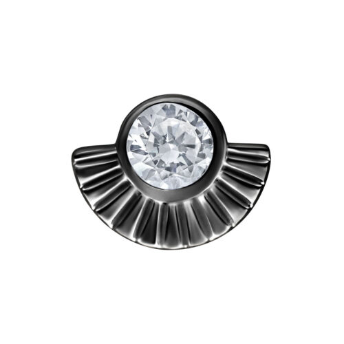 Terminale Push-Fit Arinna Cristallo in Argento - Nero