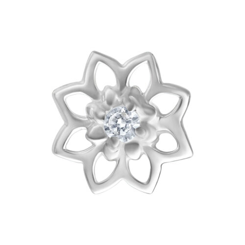 Terminale Push-Fit Girasole con Cristallo in Argento