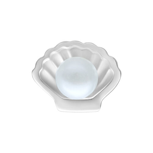 Terminale Push-Fit Conchiglia con Perla in Argento
