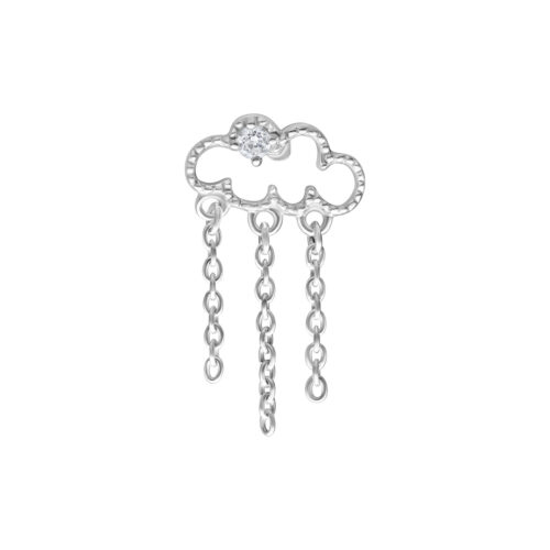 Terminale Push Fit cloudy in argento