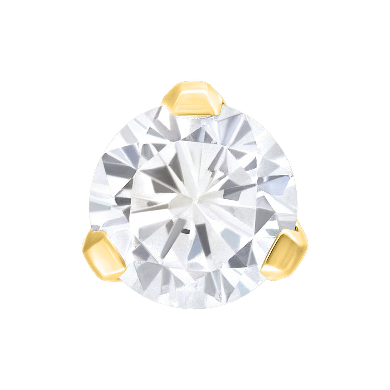 Inserto Push Fit dorato con cristallo, 5mm Inserto Push Fit dorato con cristallo chiaro e dimensione di 5 mm