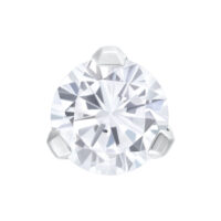 Cristallo trasparente Push Fit in titanio Cristallo trasparente con montatura in titanio su sfondo bianco