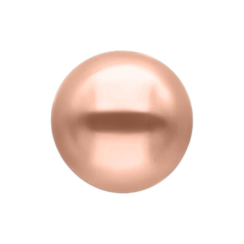 Sfera in acciaio oro rosa per filetto esterno