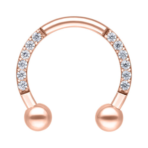 Barbell Circolare Cristalli titanio