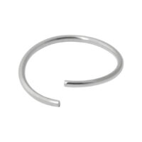 Anello Continuo Argento, Acciaio Chirurgico Anello Continuo Argento in acciaio chirurgico 316L su sfondo bianco