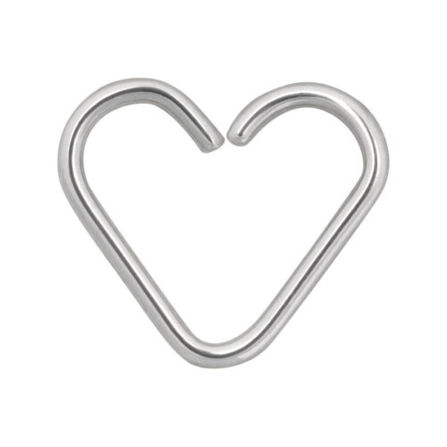 Anello Continuo cuore in acciaio