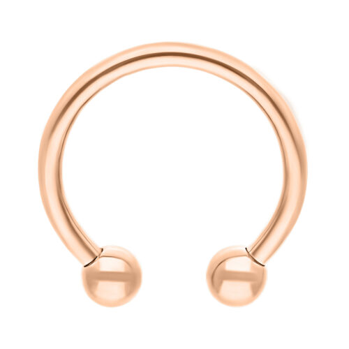 Circular Barbell in titanio oro rosa