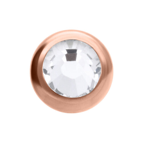 Sfera Cristallo Titanio Oro Rosa Filetto Esterno