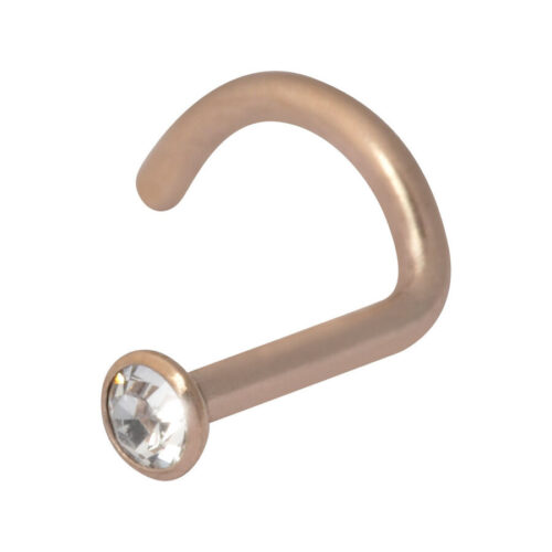 Nostril brillantino in acciaio oro rosa