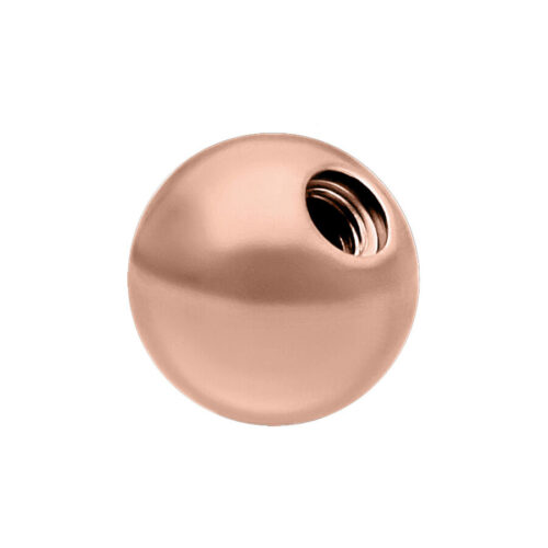 Sfera Filettata Titanio Oro Rosa