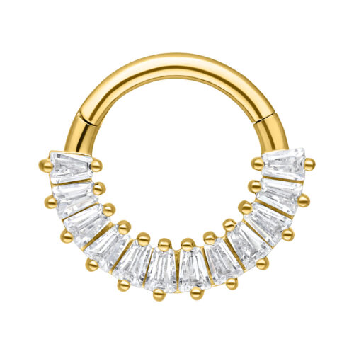 Septum Clicker Euphoria Cristalli Acciaio - Oro