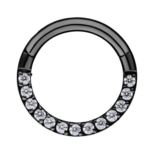 Septum Clicker Pave Set Cristalli Acciaio