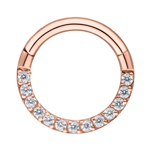 Septum Clicker Pave Set Cristalli Acciaio