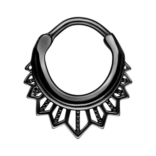 Septum Clicker Tigerlily Acciaio - Nero