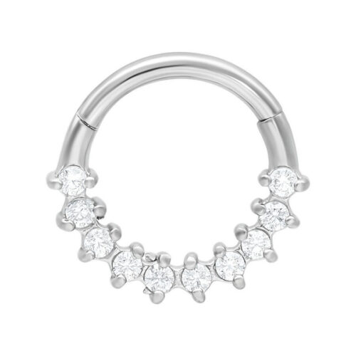 Septum Clicker Cristalli Glamorous Acciaio