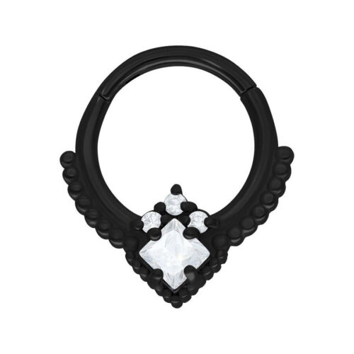 Septum Clicker Cristalli Royal Acciaio - Nero