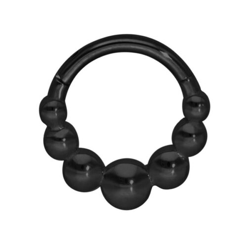Septum Clicker Sfere Acciaio - Nero