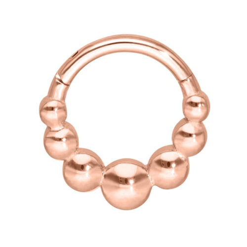 Septum Clicker Sfere Acciaio - Oro rosa