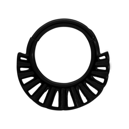 Septum Clicker Ethno Cristalli Acciaio - Nero