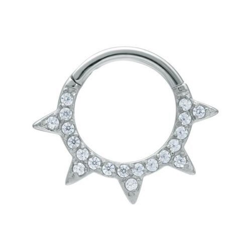 Septum Clicker Sparkle Spikes Cristalli Acciaio