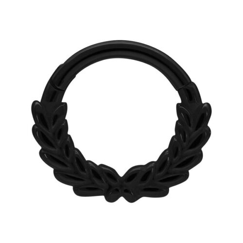 Septum Clicker Wreath Acciaio - Nero