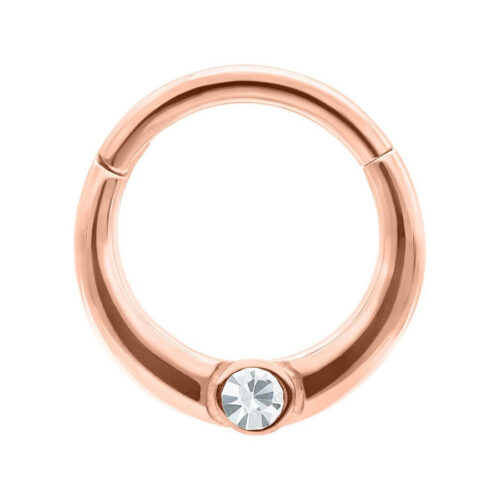 Septum Clicker Individual Cristallo Acciaio - Oro rosa