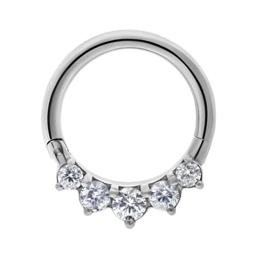 Anello Hinged Clicker Cristalli