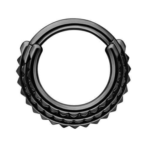 Hinged Clicker con Spikes - Nero