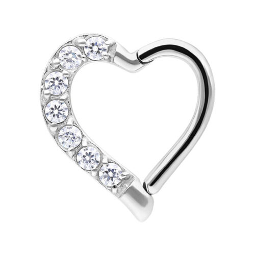 Anello Crystal Heart Acciaio