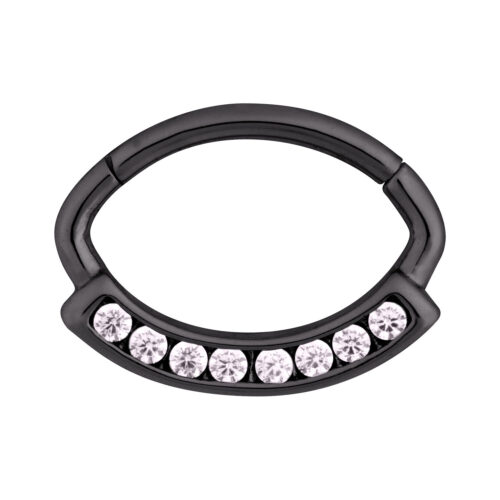 Septum Clicker Channel in acciaio - Nero