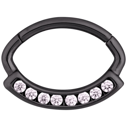 Septum Clicker Channel in acciaio - Nero