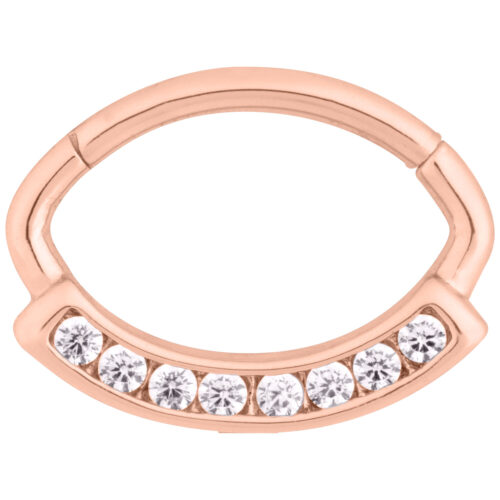 Septum Clicker Channel in acciaio - Oro rosa