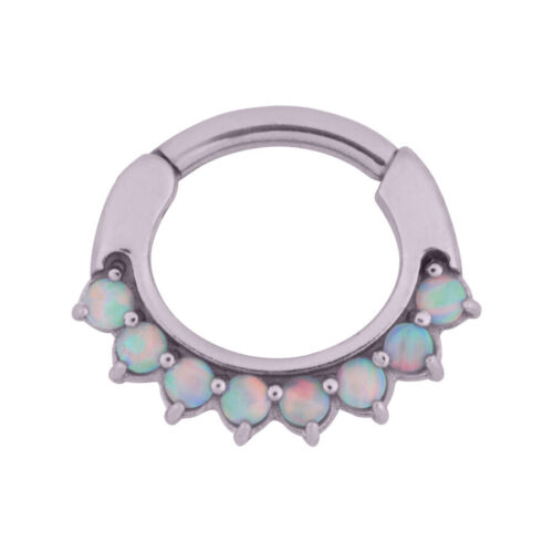 Hinged Ring  opale in acciaio