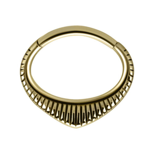 Hinged Ring Indiana in acciaio - Oro