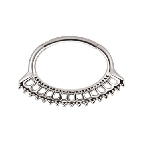 Hinged Ring pavone in acciaio